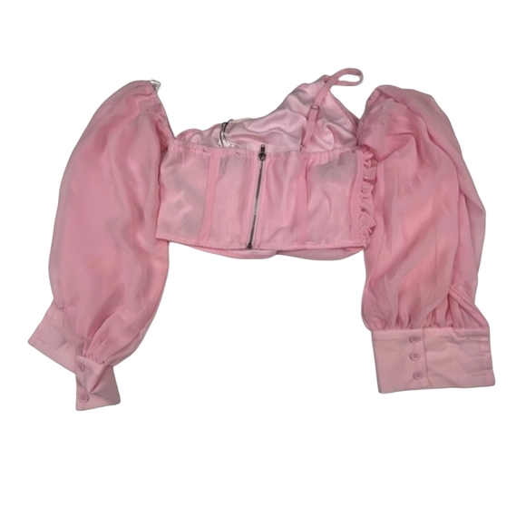 Missguided Puff Sleeve Corset Top - Picture 5 of 7